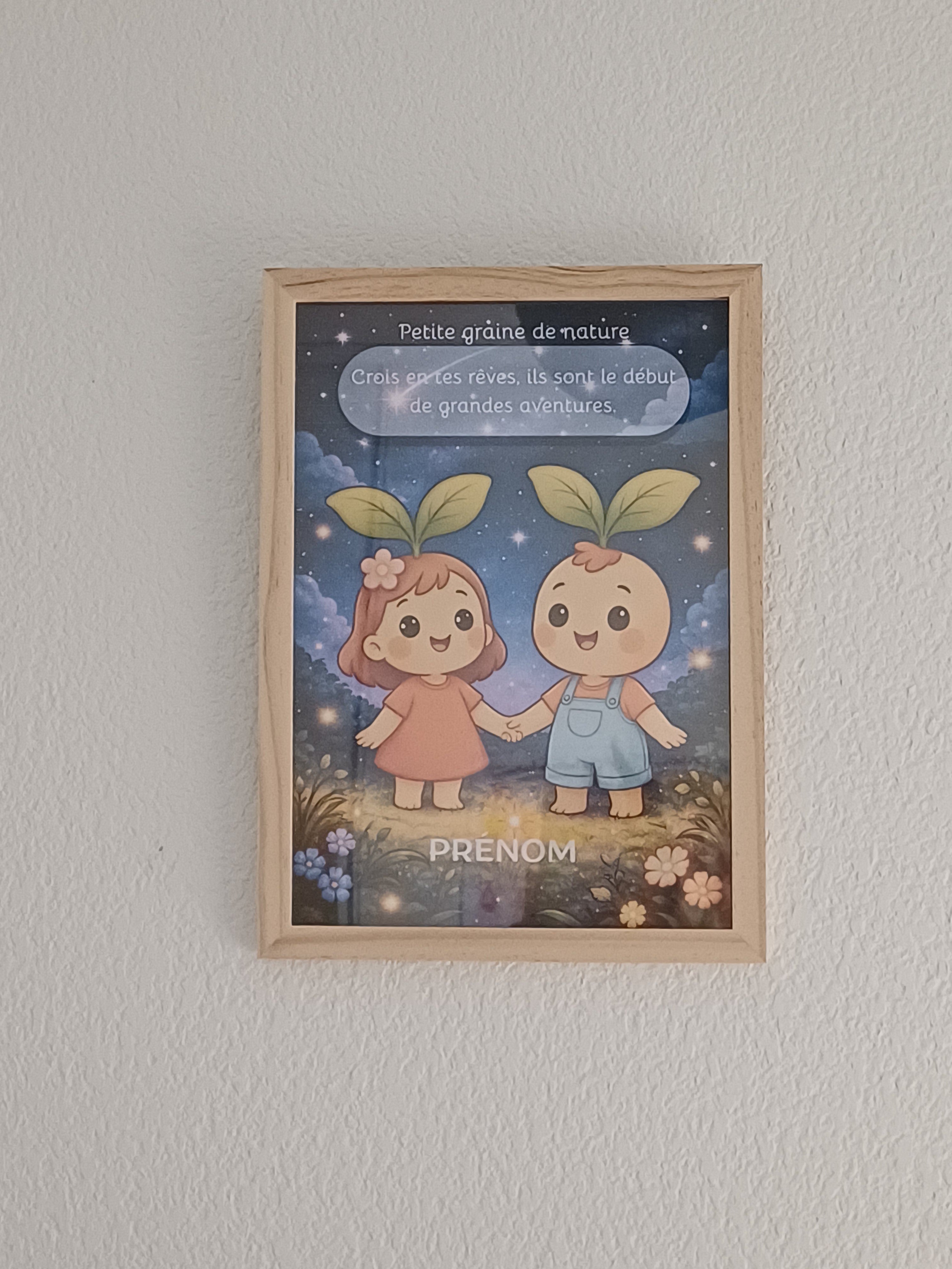 Cadre décoratif enfant – Soli & Luma | Affiche éducative et bienveillante