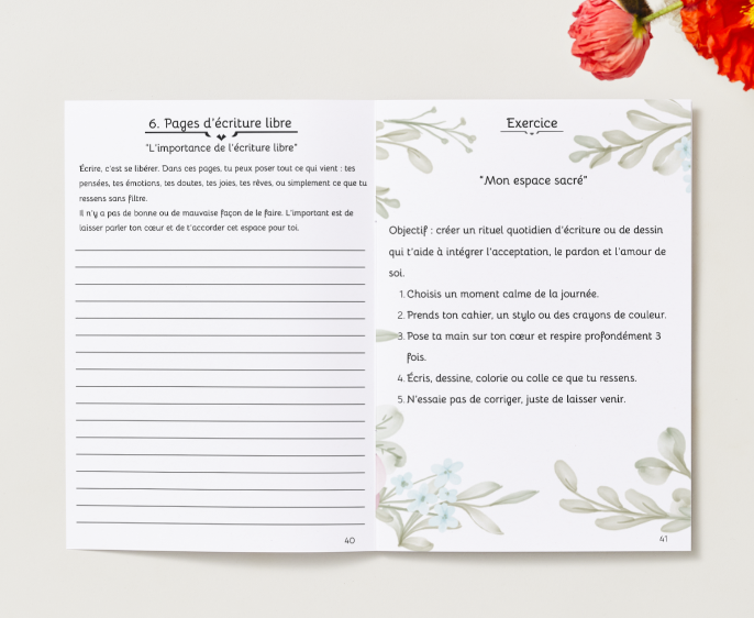 L’acceptation & le pardon – Cahier d’exercices de développement personnel pour apprendre à s’aimer et se libérer émotionnellement-Bientôt disponible