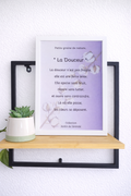 Cadre Citation "La Douceur" – 23x31,5 cm – Cadre blanc – Décoration murale apaisante